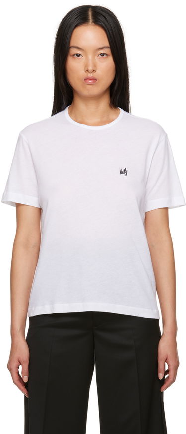 Majica Ann Demeulemeester Dagmar Embroidered Logo T-Shirt Bela | 2302-W-JTS02-23-FA206-001, 0