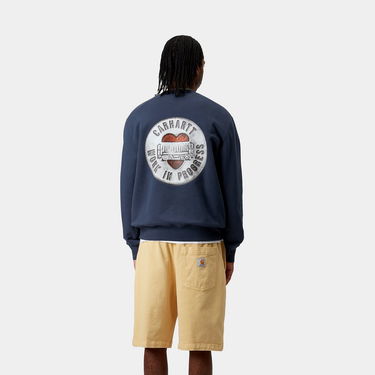Pleteni pulover Carhartt WIP Carhartt WIP Button Sweatshirt Mornarica | I034730_5, 2