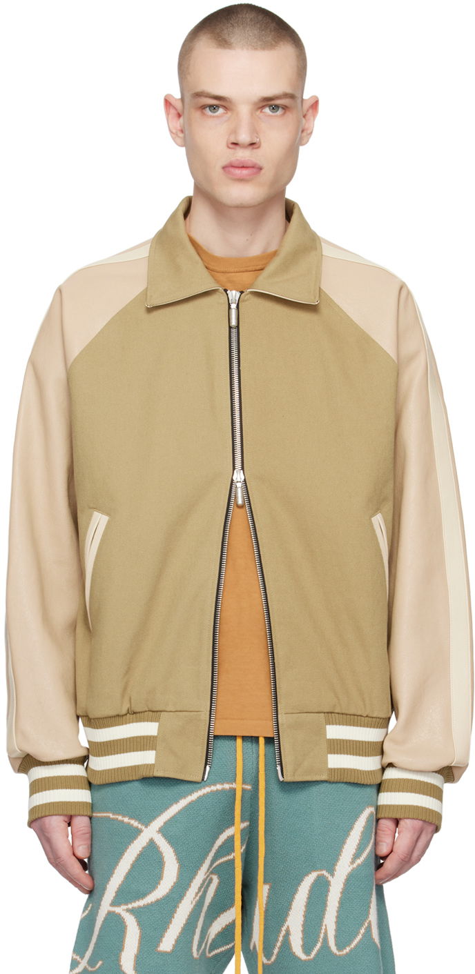 Bomber jakna Rhude Rhude 'Rude Boys' Bomber Jacket Bež | RHSS23JA77012269