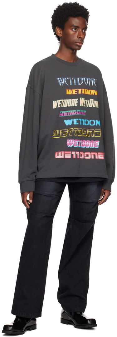 Pulover We11done We11done Graphic Sweatshirt Siva | WD-TP5-19-114-U-CH, 3