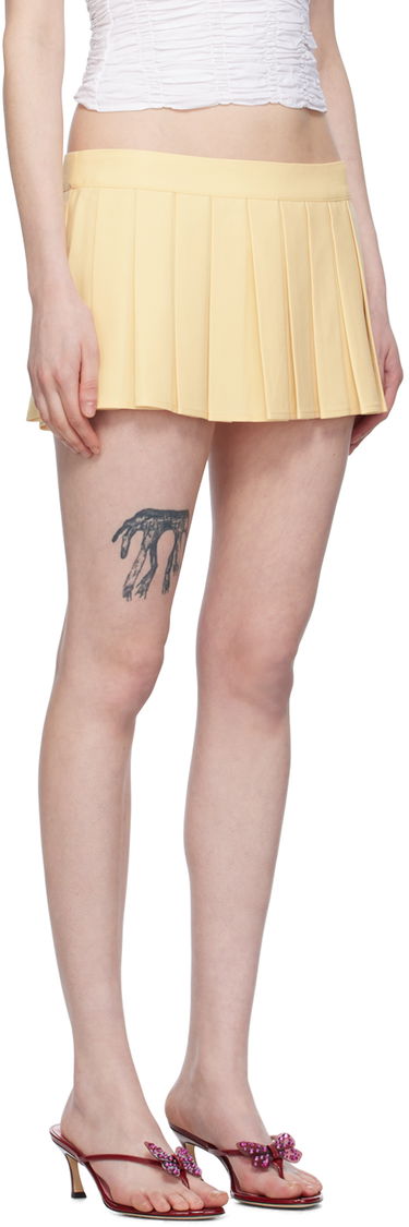 Krila GUIZIO Guizio Fairfield Pleated Miniskirt Rumena | S24304W017, 1