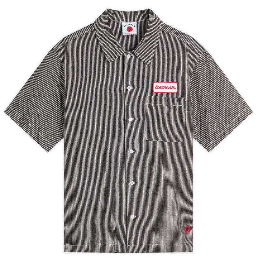 Srajce BBC IceCream END. x ICECREAM Popsicle Hickory Denim Shirt Siva | IC25S08