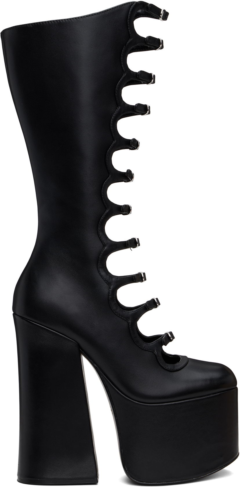 Oblačila Marc Jacobs Marc Jacobs 'The Kiki' Platform Knee-High Boots Črna | 3F3FBO001F02