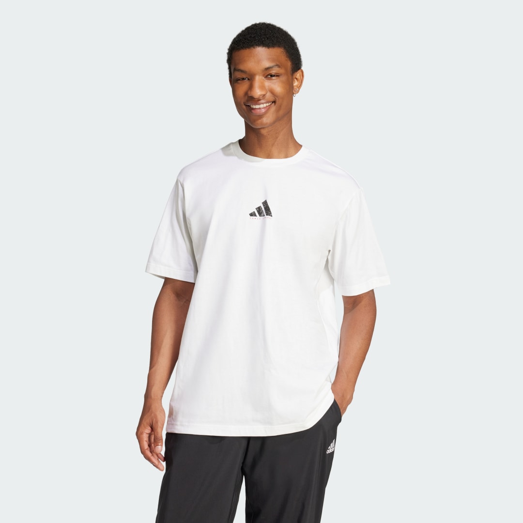 Majica adidas Performance Codes Photoreal Graphic Tee Bela | JN6951, 0