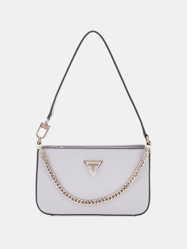 Torba za čez ramo GUESS Mini Shoulder Bag With Chain Siva | HWZG7879720, 0
