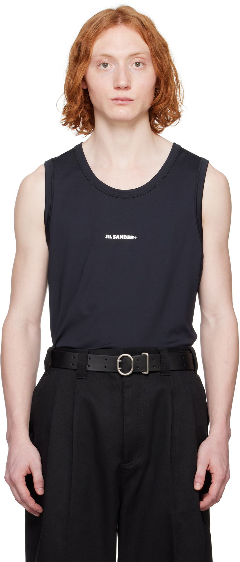 Majica brez rokavov Jil Sander Jil Sander+ Active Jersey Tank Top Črna | J47NC0111_J20033
