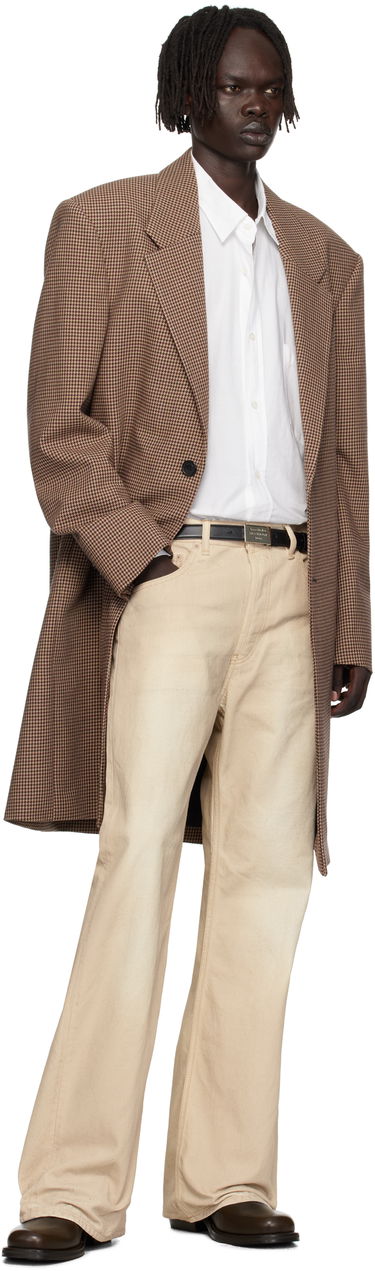 Plašči Acne Studios Acne Studios Houndstooth Wool Coat Rjava | B90830-, 3