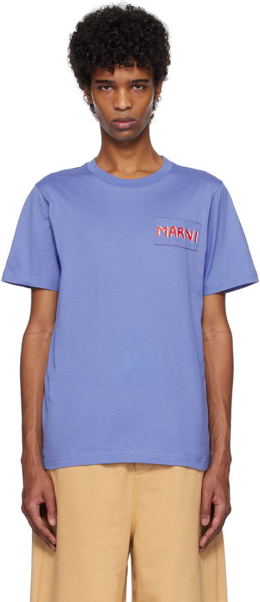 Majica Marni Marni Logo Patch T-Shirt Lila | HUMU0198X0 UTC446, 0