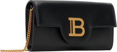 Denarnica Balmain Balmain B-Buzz Leather Wallet on Chain Črna | DN1ON197LAVE, 1