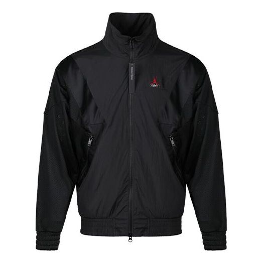 Vetrovka Jordan Jordan Stand Collar Windproof Woven Jacket Črna | AO0556-010