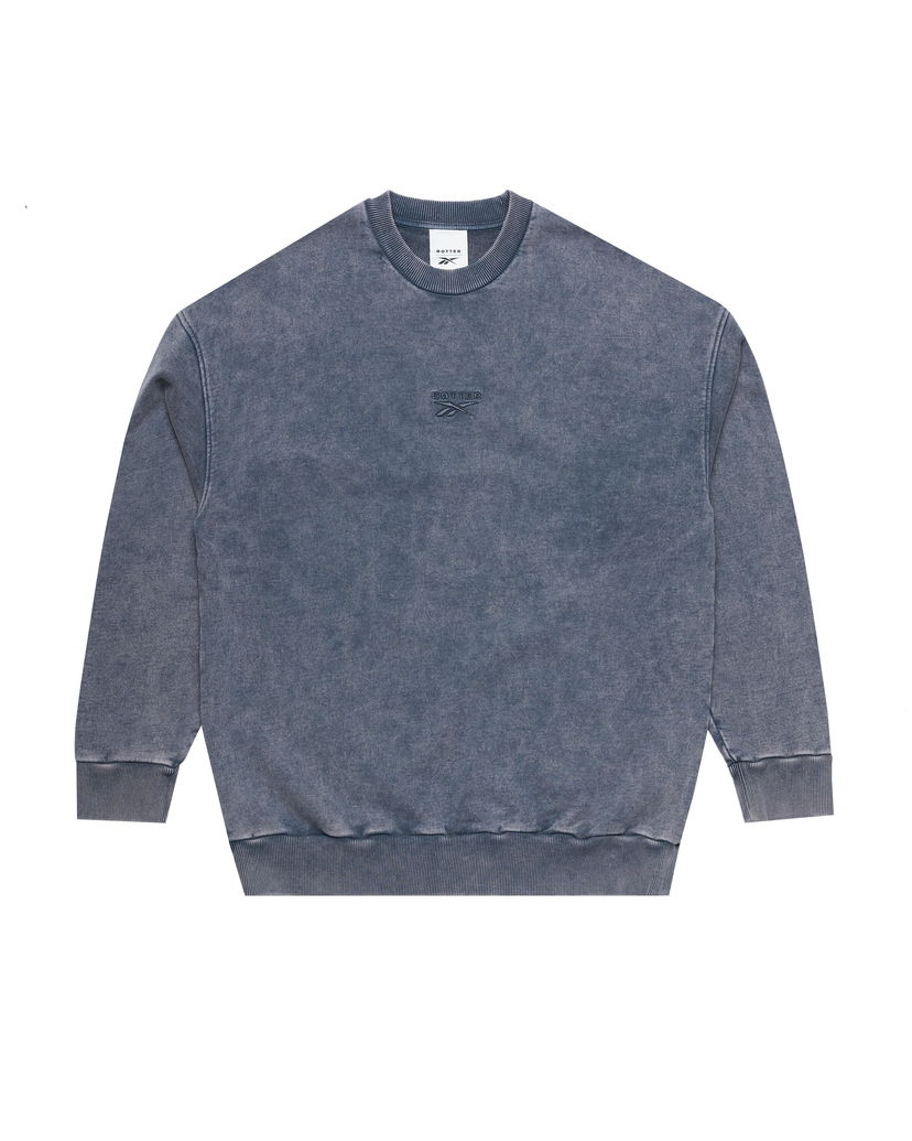Pulover Reebok Washed Blue Crewneck Sweatshirt Modra | RMBA00DC99JER0014600
