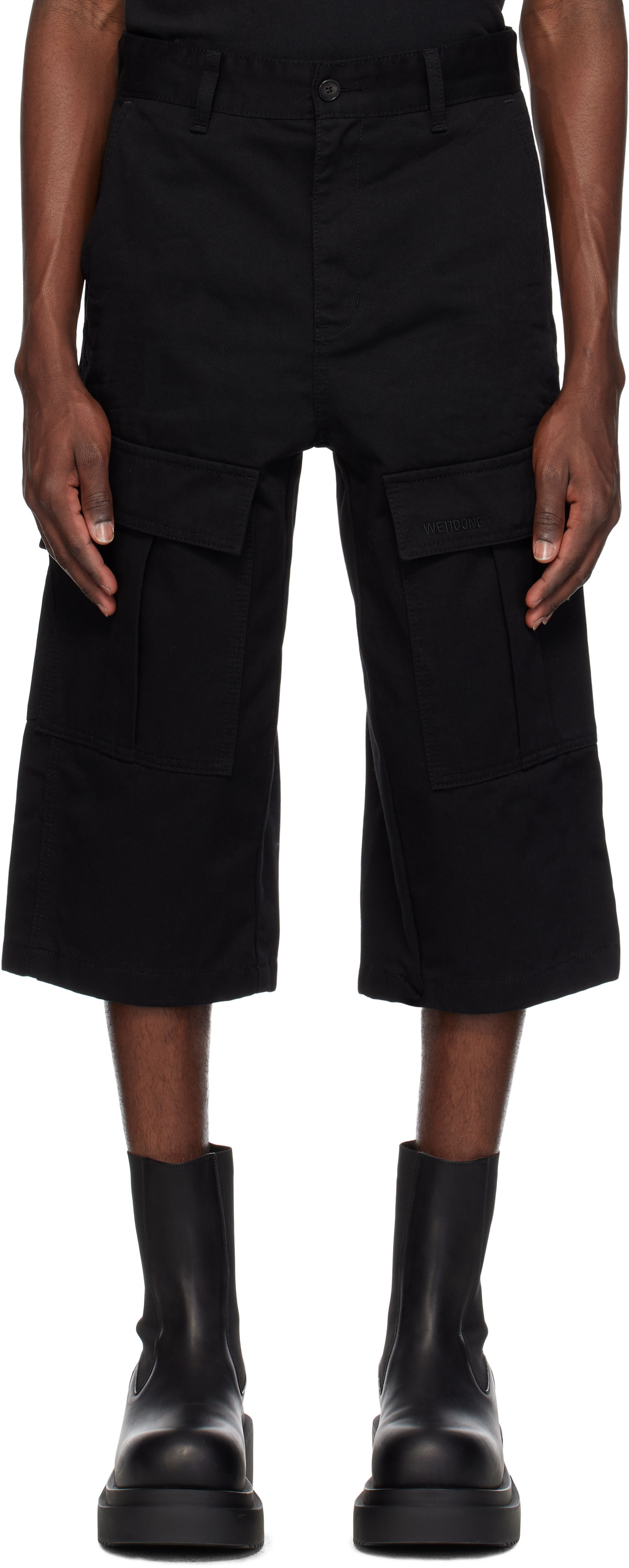 Kratke hlače We11done We11done Chino Cargo Shorts Črna | WD-PT0-25-226-M-BK, 0