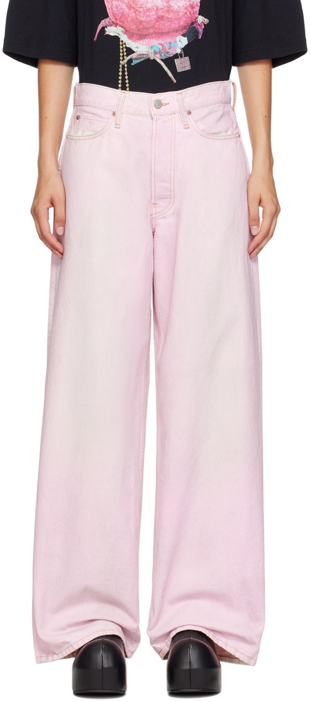 Kavbojke Acne Studios Acne Studios Baggy-Fit Jeans Roza | A00482-