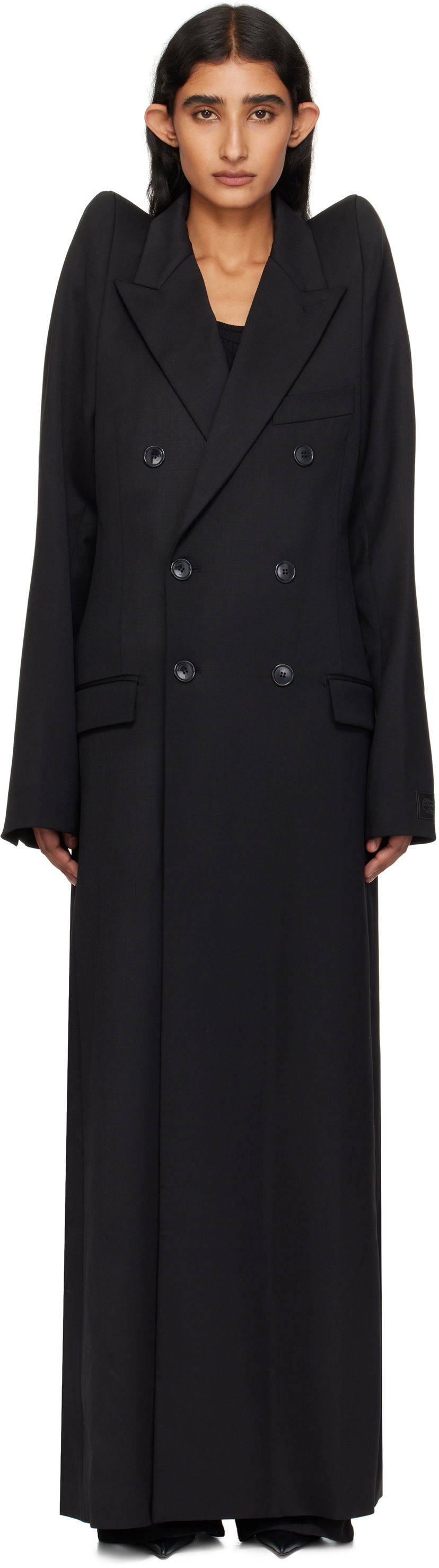 Plašči VETEMENTS VETEMENTS Tight Shoulder Tailored Coat Črna | UH76TC900B