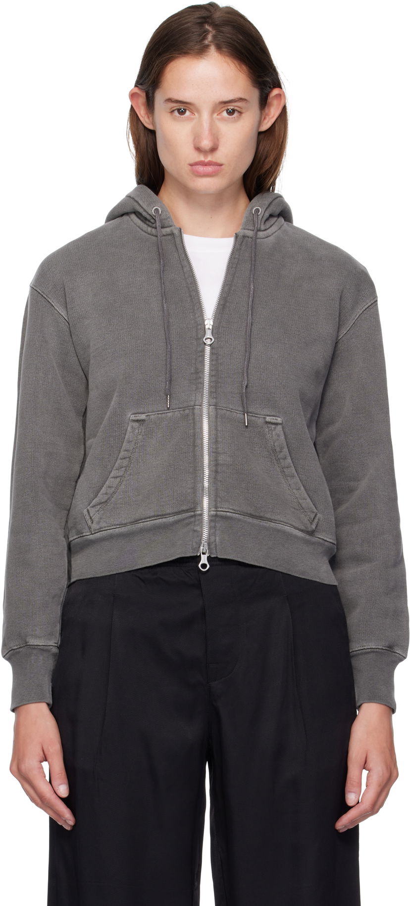 Pulover OUR LEGACY Our Legacy Mischief Zip-Up Hoodie Siva | W4256MW