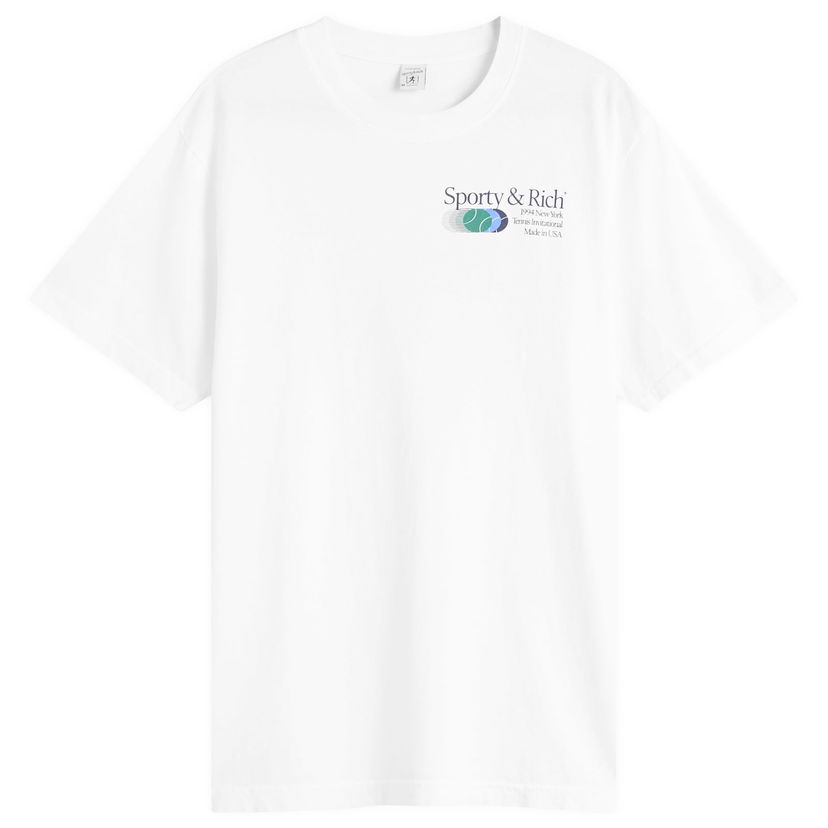 Majica Sporty & Rich Sporty & Rich Invitational T-Shirt, Size Large Bela | TO043621168WH01
