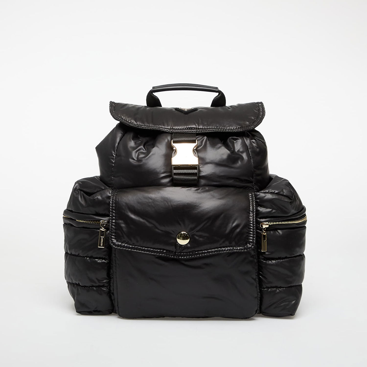 Nahrbtnik GUESS Nylon Padded Flap Backpack with Gold Hardware Črna | V5BZ13WF820-JBLK, 0