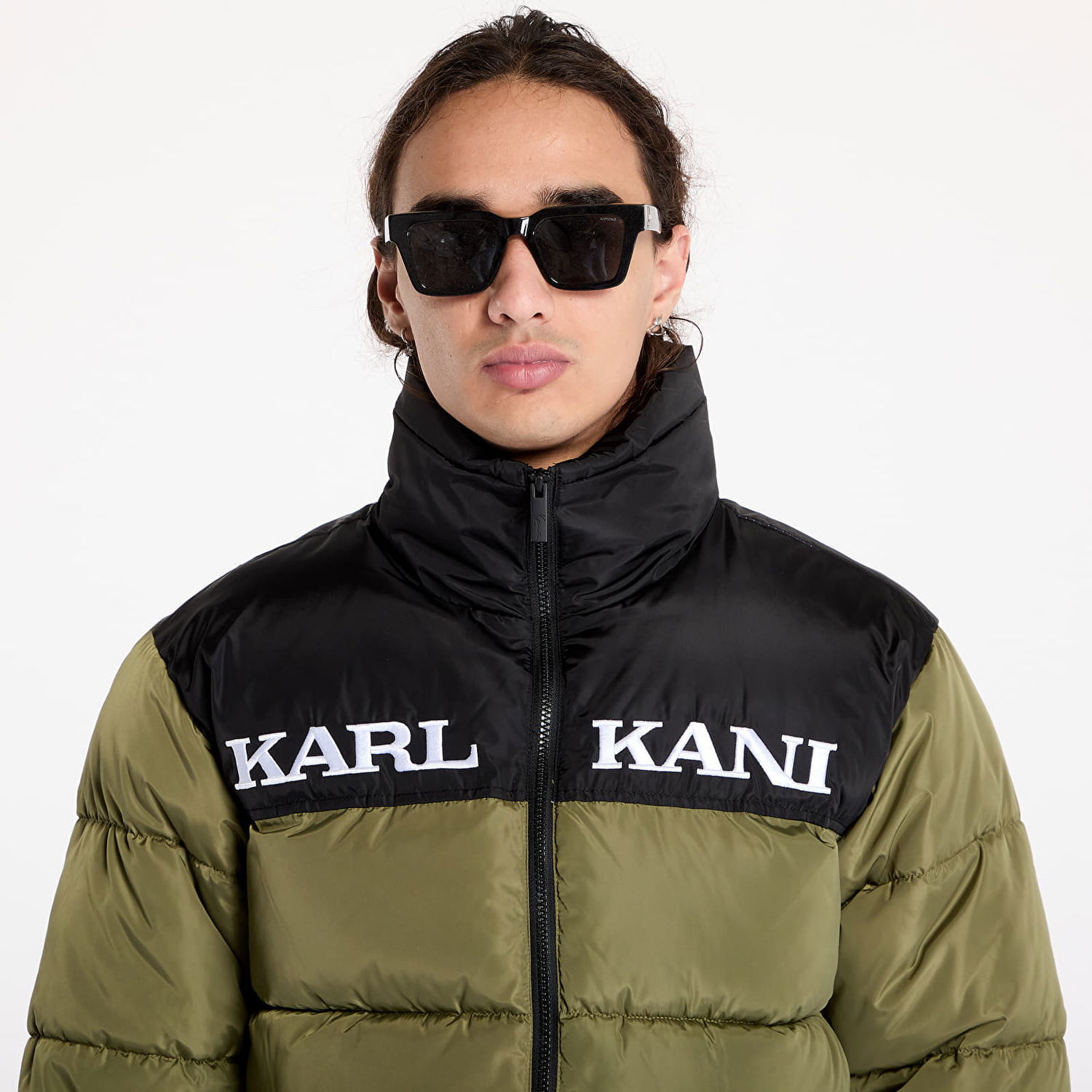 Puhovka Karl Kani Jacket Retro Essential Puffer Jacket Olive L Zelena | 60760012, 1