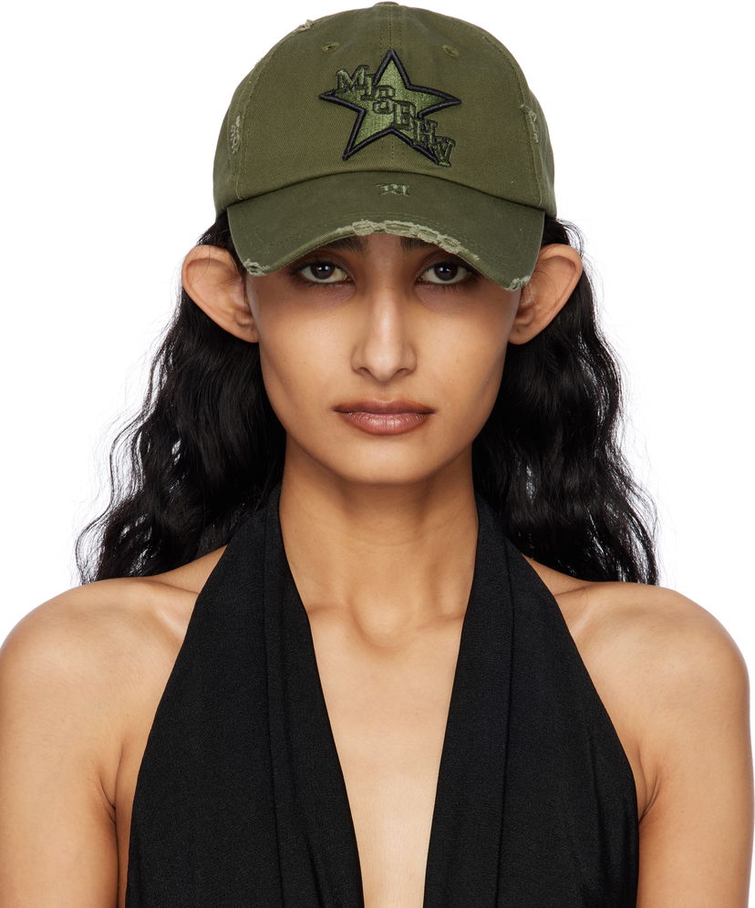 Kapa MISBHV MISBHV Military Star Distressed Baseball Cap Zelena | 250A506