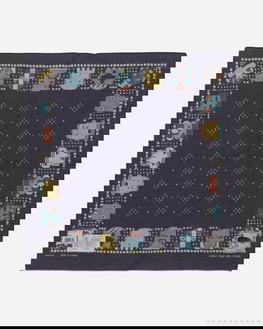 Šala KAPITAL Selvedge Bandana with Kachina Print Mornarica | EK-1169BA 2, 2