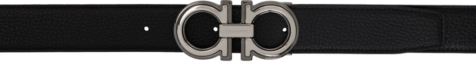 Pasovi FERRAGAMO Reversible Gancini Leather Belt Črna | 734227, 0