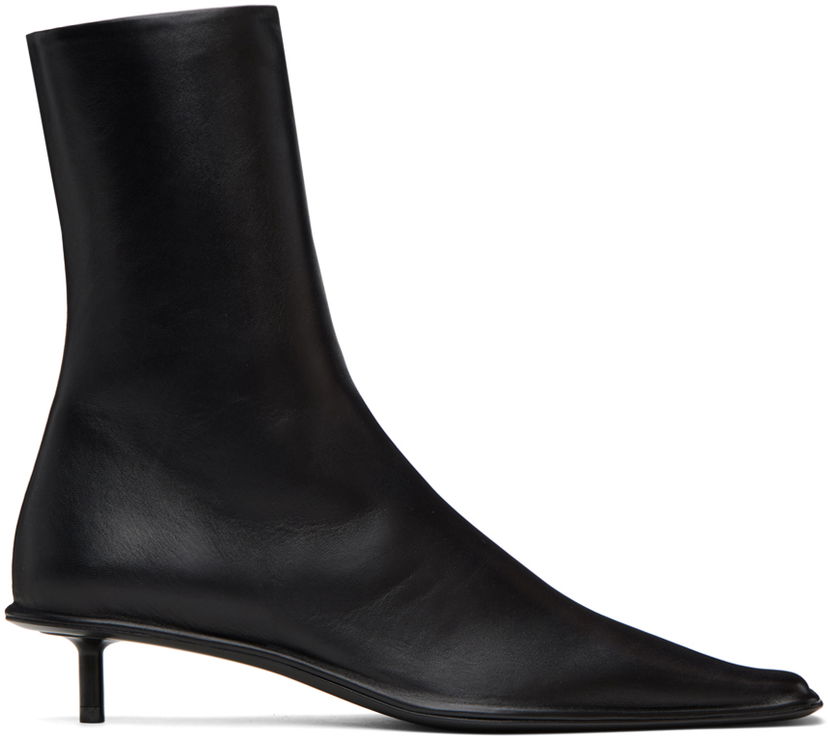 Oblačila Jil Sander Jil Sander Square Toe Kitten Heel Boots Črna | J15WU0040_P4835