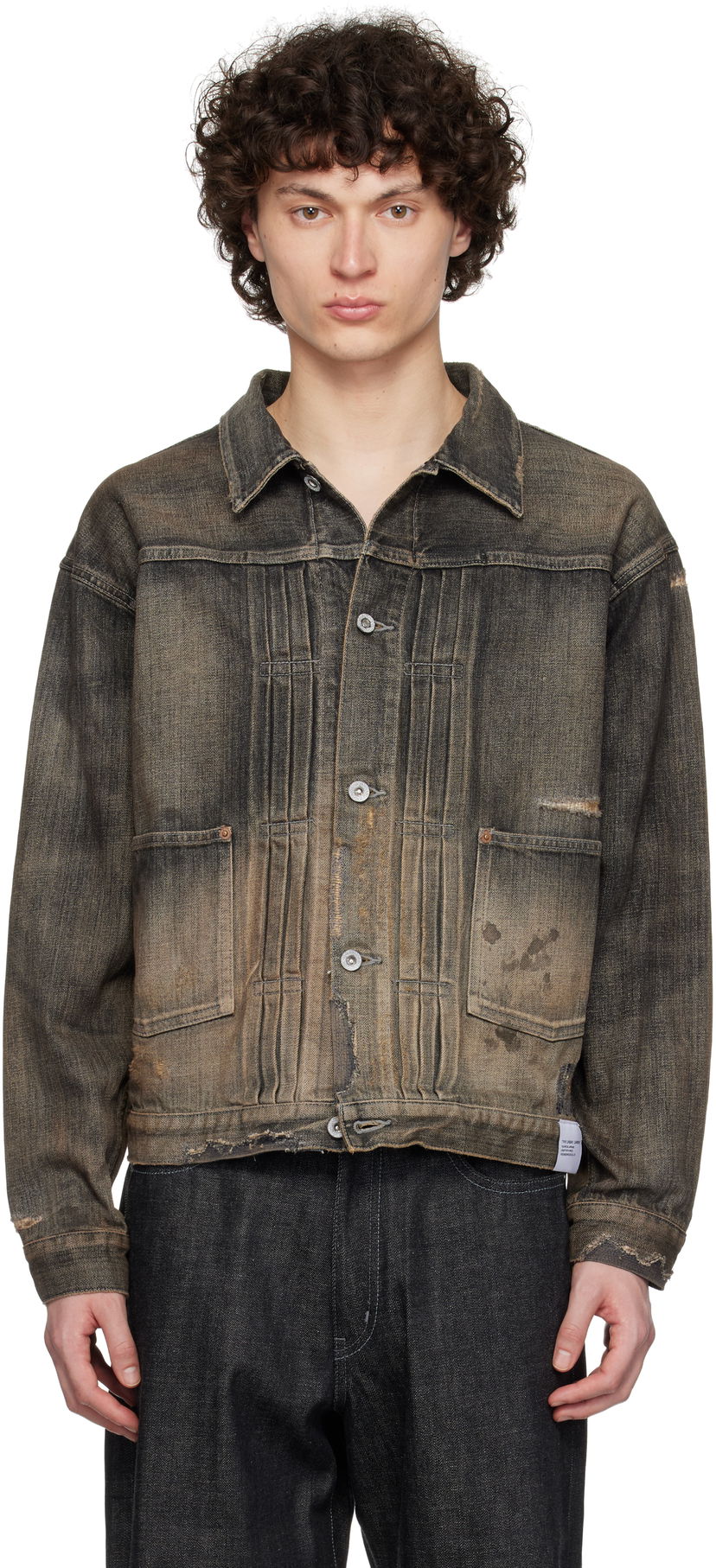 Jakna Neighborhood Neighborhood Savage Type-1 Denim Jacket Siva | 251XBNH-JKM01