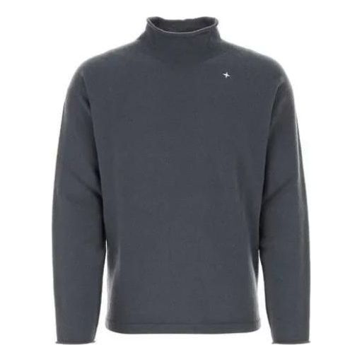 Pleteni pulover Stone Island Stone Island Wool-Blend Turtleneck Jumper Siva | 7915549GA-V0062