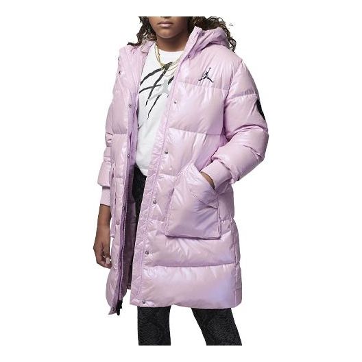 Puhovka Jordan Jordan Long Down Hooded Coat Lila | FB0334-640