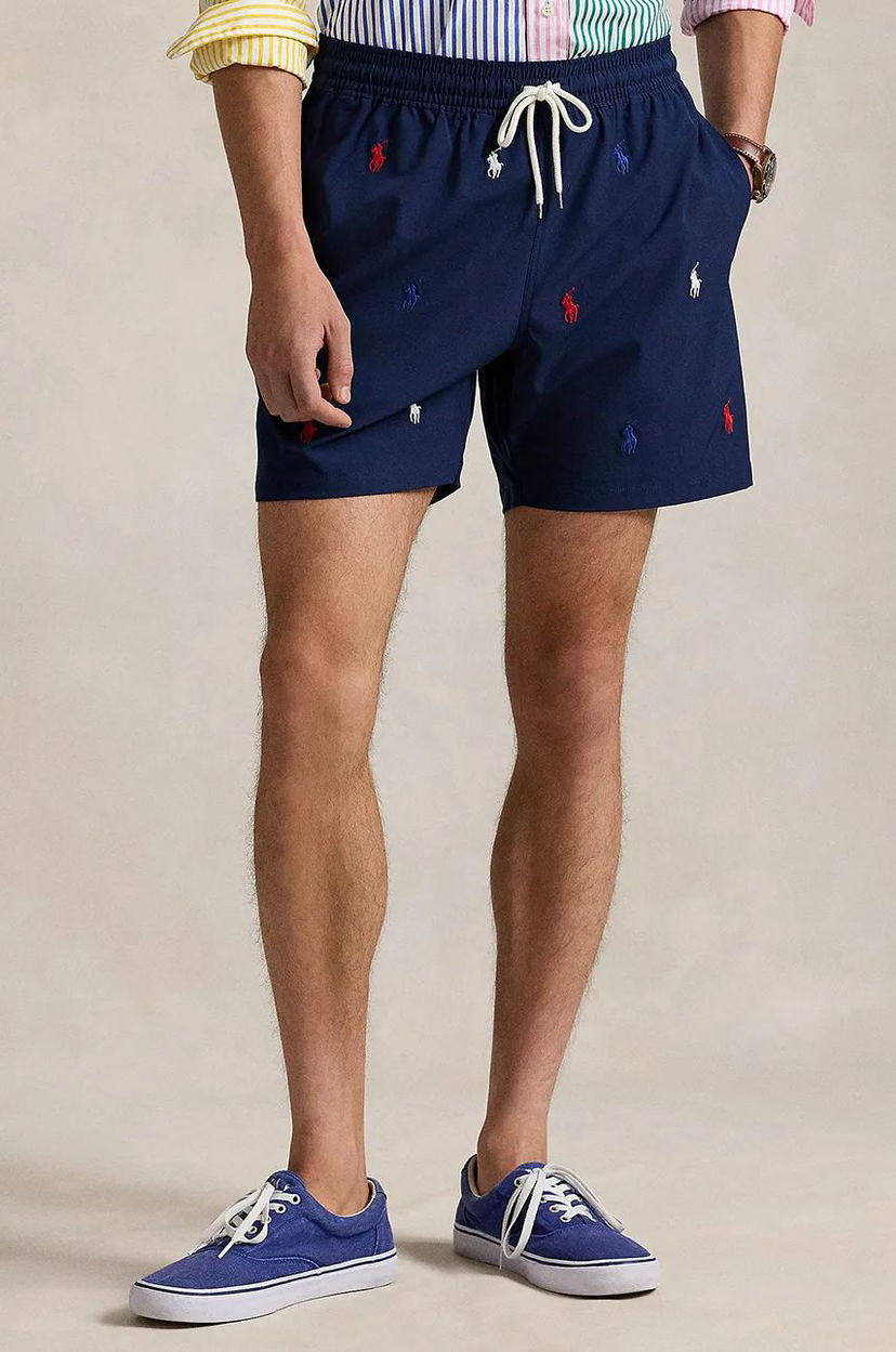 Kopalke Polo by Ralph Lauren Navy Blue Shorts with Logo Embroidery Modra | 710957786