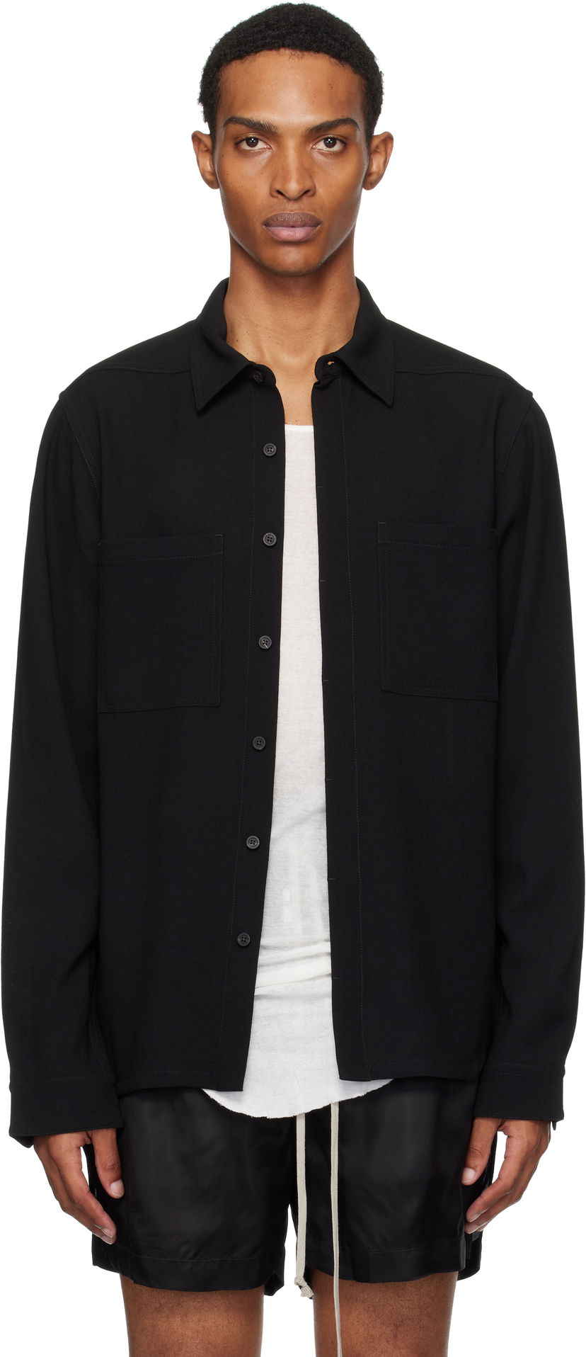 Srajce Rick Owens Rick Owens Concordians Work Shirt Črna | RU02E1292 WA
