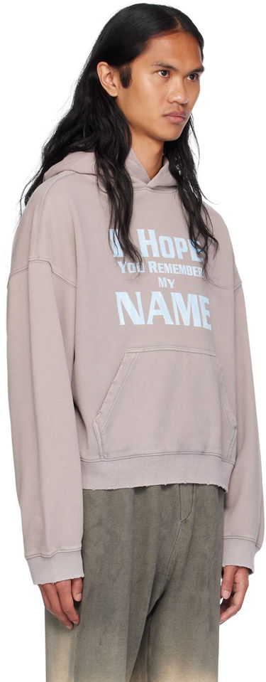 Pulover We11done Lettering Hoodie Lila | WD-TH2-24-813-U-LP, 1