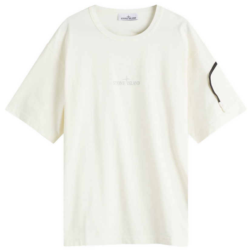 Majica Stone Island Zip Pocket Logo T-Shirt, Size Large Bela | K1S152100004-V0093