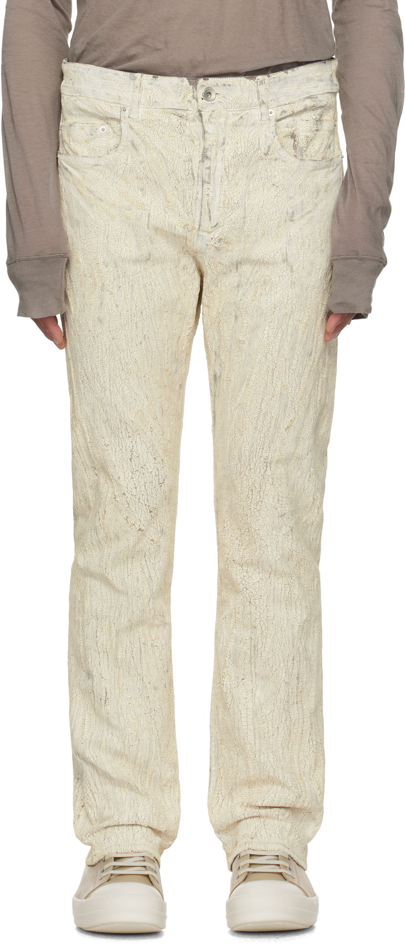 Kavbojke Rick Owens Rick Owens Hollywood Headon Utility Jeans Bela | RR01E5308 SMMC