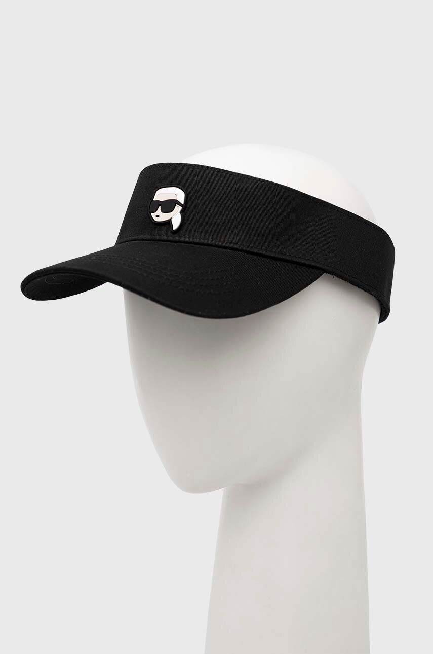 Klobuk KARL LAGERFELD Kšilt černá barva, s aplikací Črna | 231W3402, 0