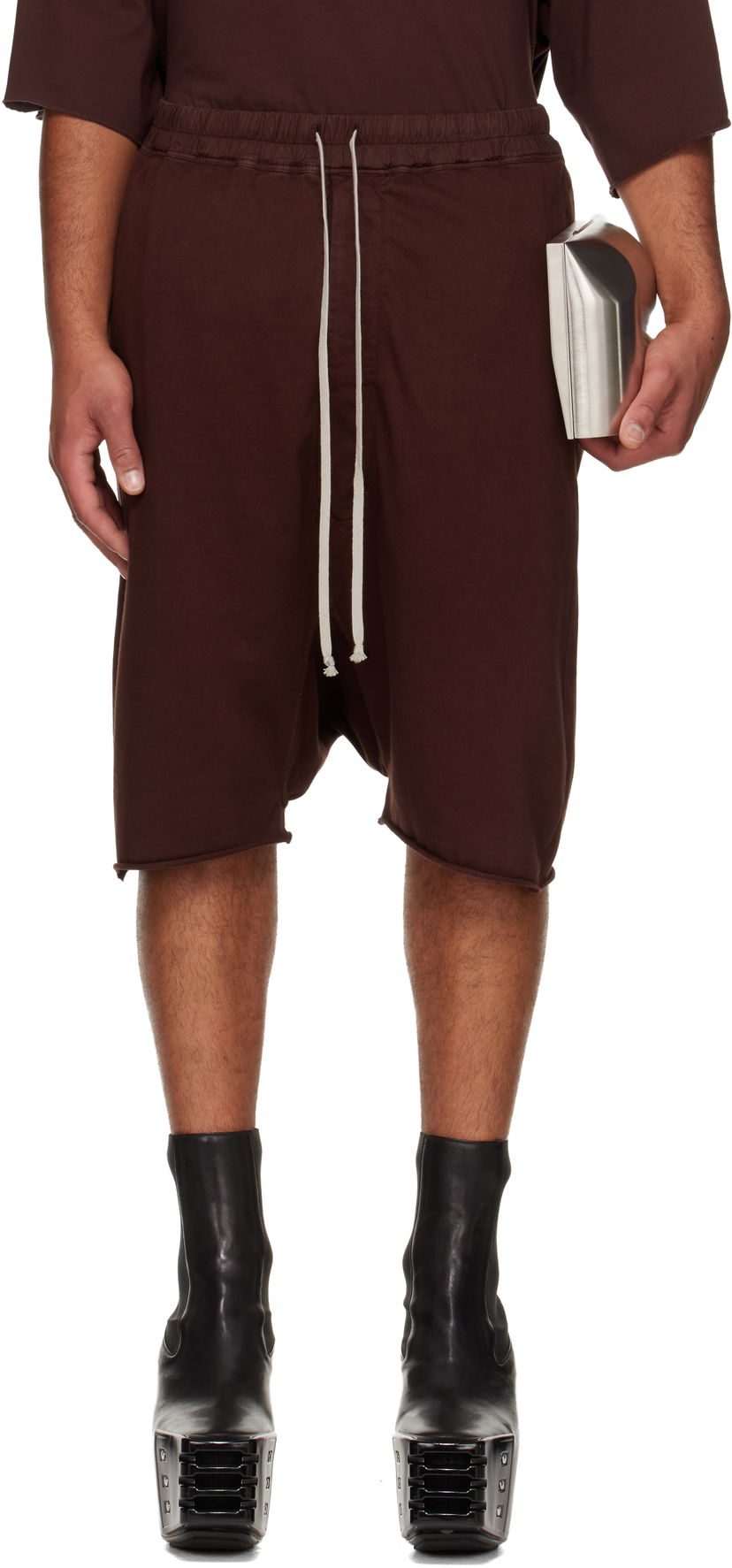 Kratke hlače Rick Owens Rick Owens DRKSHDW Concordians Drawstring Pods Shorts Rjava | DU02E7380 RIGP