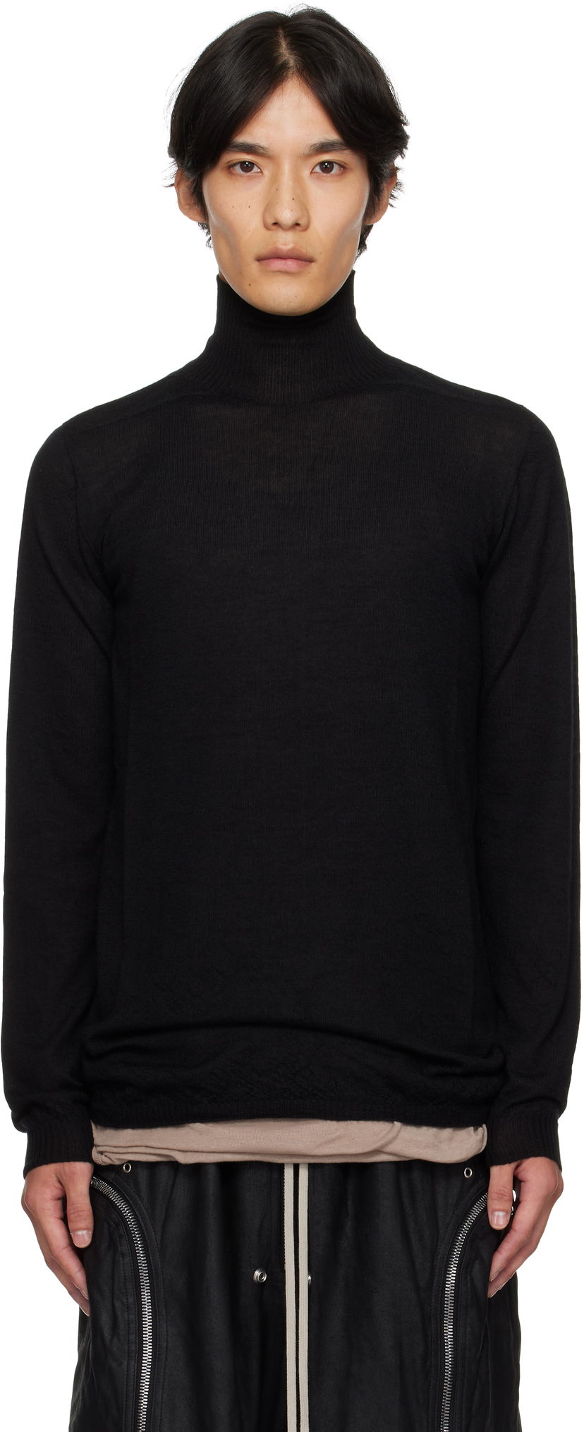 Pleteni pulover Rick Owens Rick Owens Concordians Level Turtleneck Sweater Črna | RU02E1624 WS