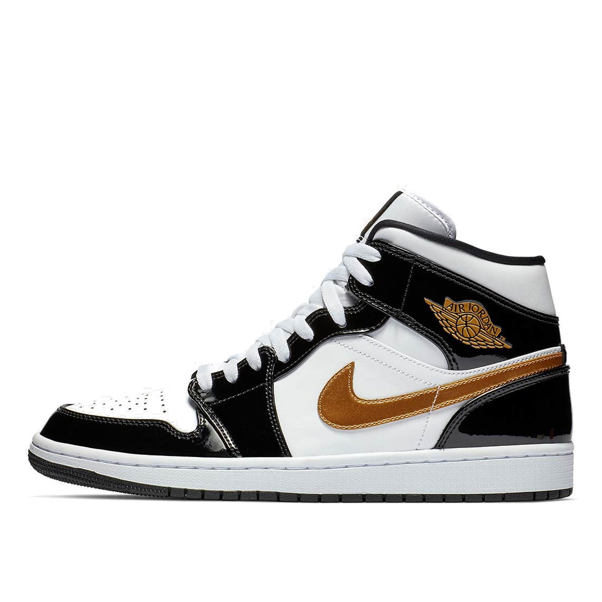 Superge in čevlji Jordan Air Jordan 1 Mid Patent "Black Gold" Večbarvna | 852542-007, 0