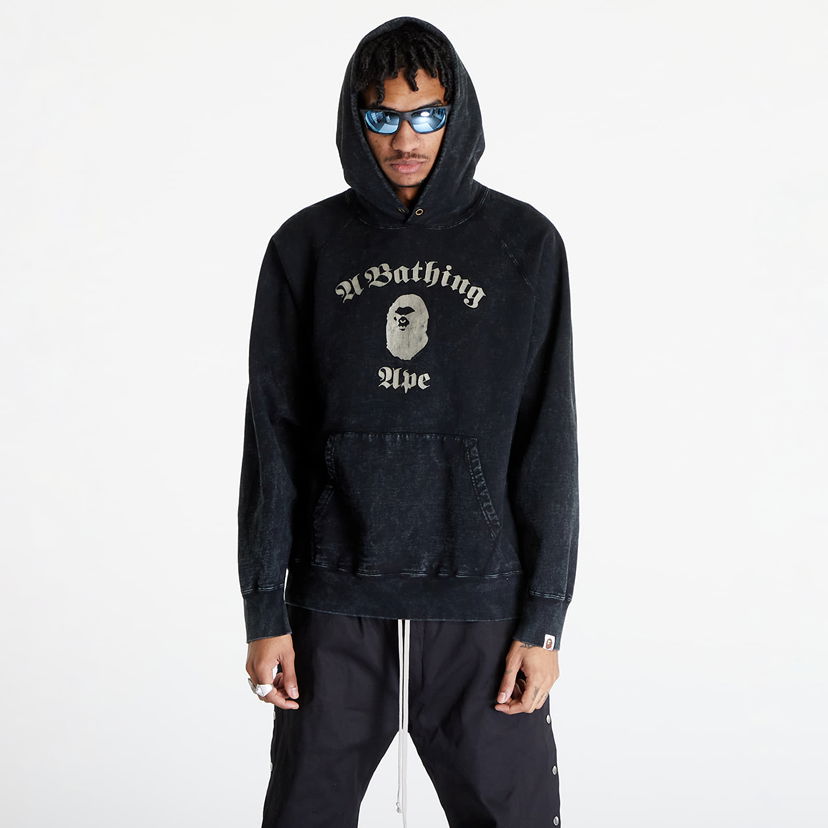 Pulover BAPE Pullover Relaxed Fit Hoodie Črna | 001PPK301010M BLK