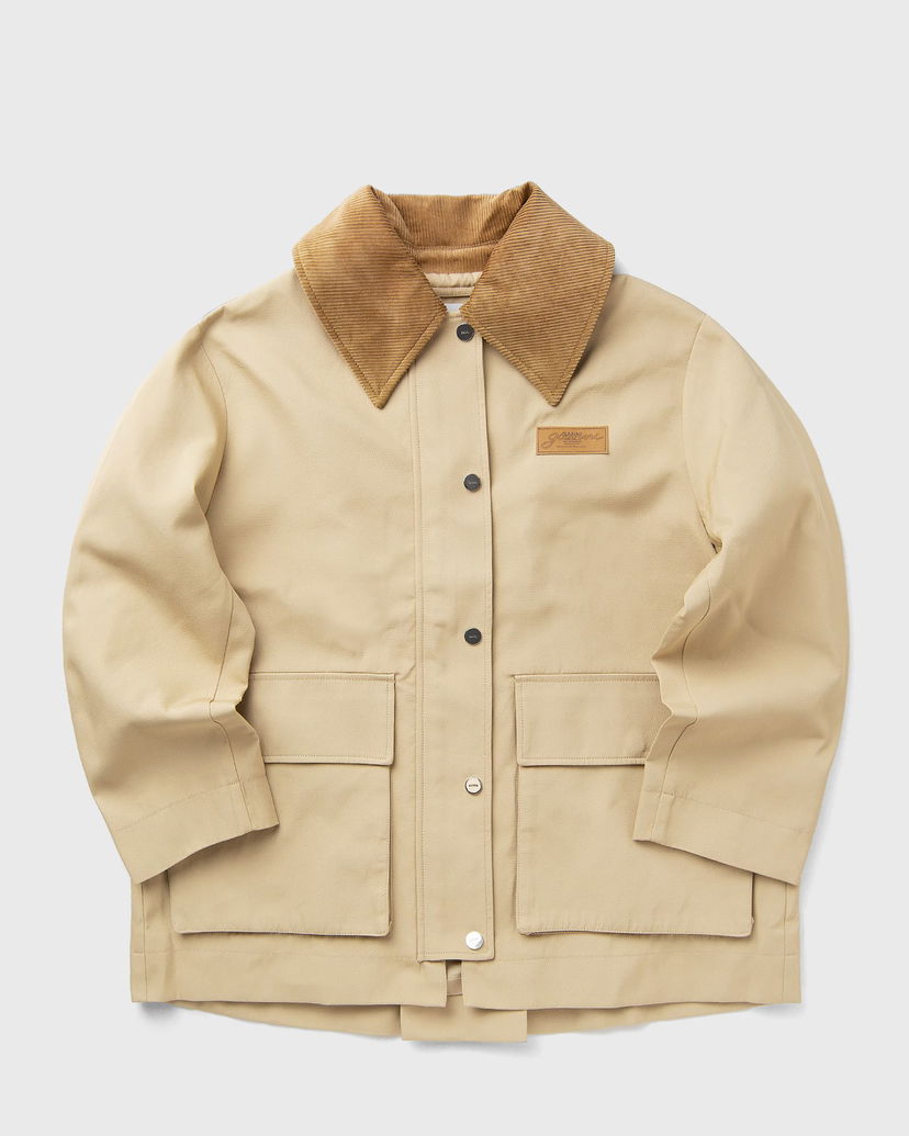 Jakna GANNI Twill Midi Jacket Bež | W0757-531