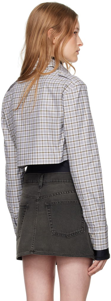 Srajce Coperni Cropped Button Up Shirt Modra | COPCH43F2007, 2
