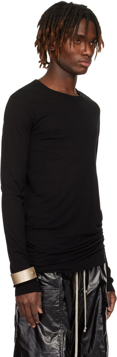 Majica Rick Owens Rick Owens Hollywood Basic Long Sleeve T-Shirt Črna | RU01E5252 JS, 1