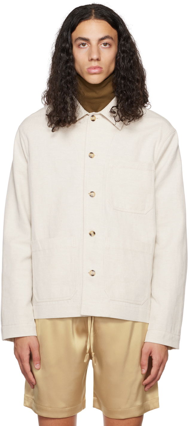 Jakna Nanushka Buttoned Workwear Jacket Bež | NM22PFOW01372, 0