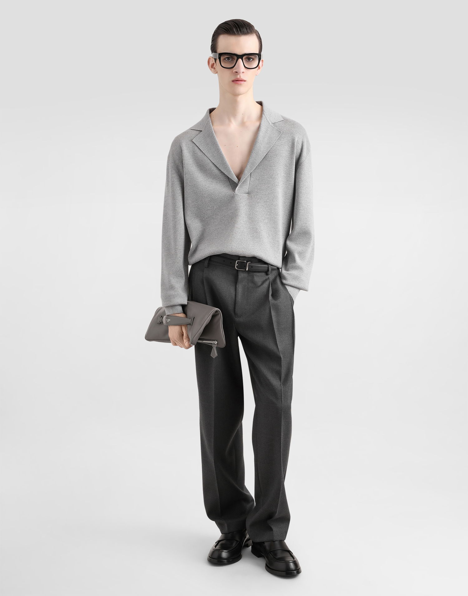 Hlače Dolce & Gabbana Dolce & Gabbana Double Darts Wool Pants Siva | GP0N2TFUZC2S8290, 1