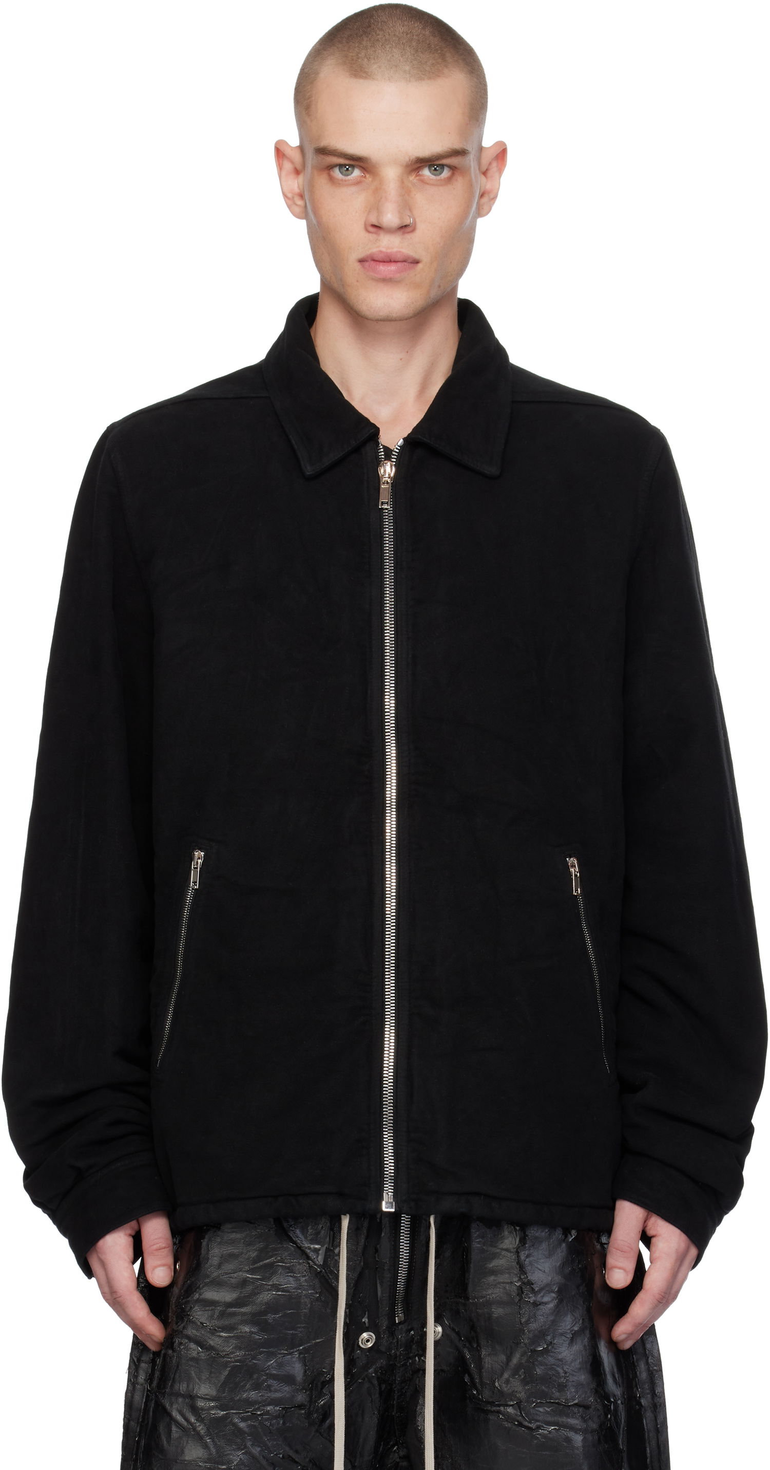 Jakna Rick Owens Zipfront Jacket Črna | DU02D2783 MO, 0