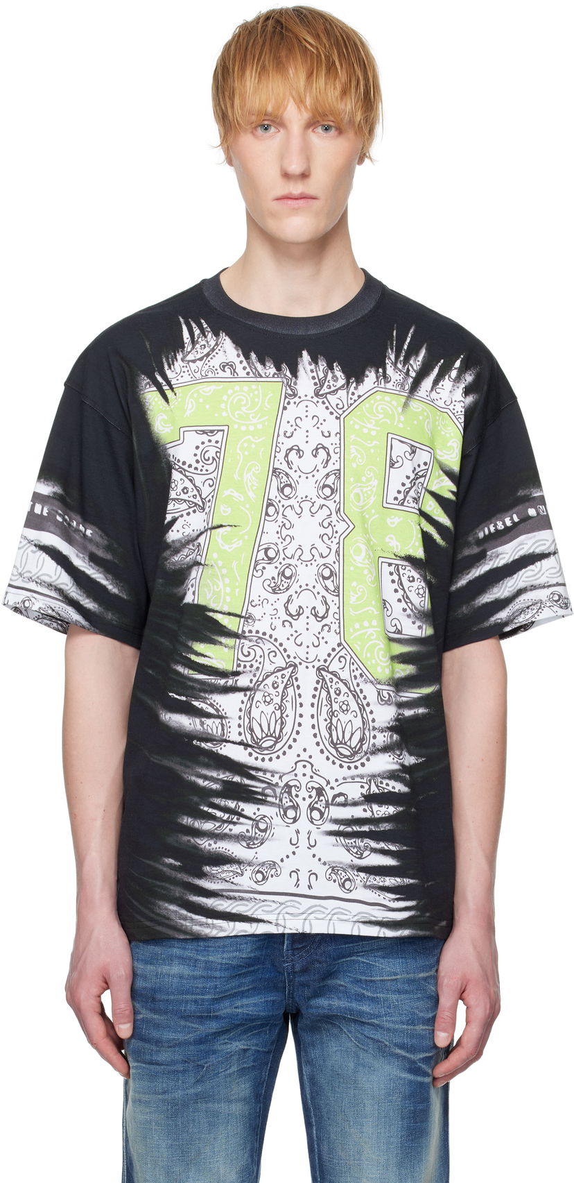 Majica Diesel Diesel T-Boxt-78-R1 Graphic T-Shirt Črna | A19649-0HGBZ-9XXA