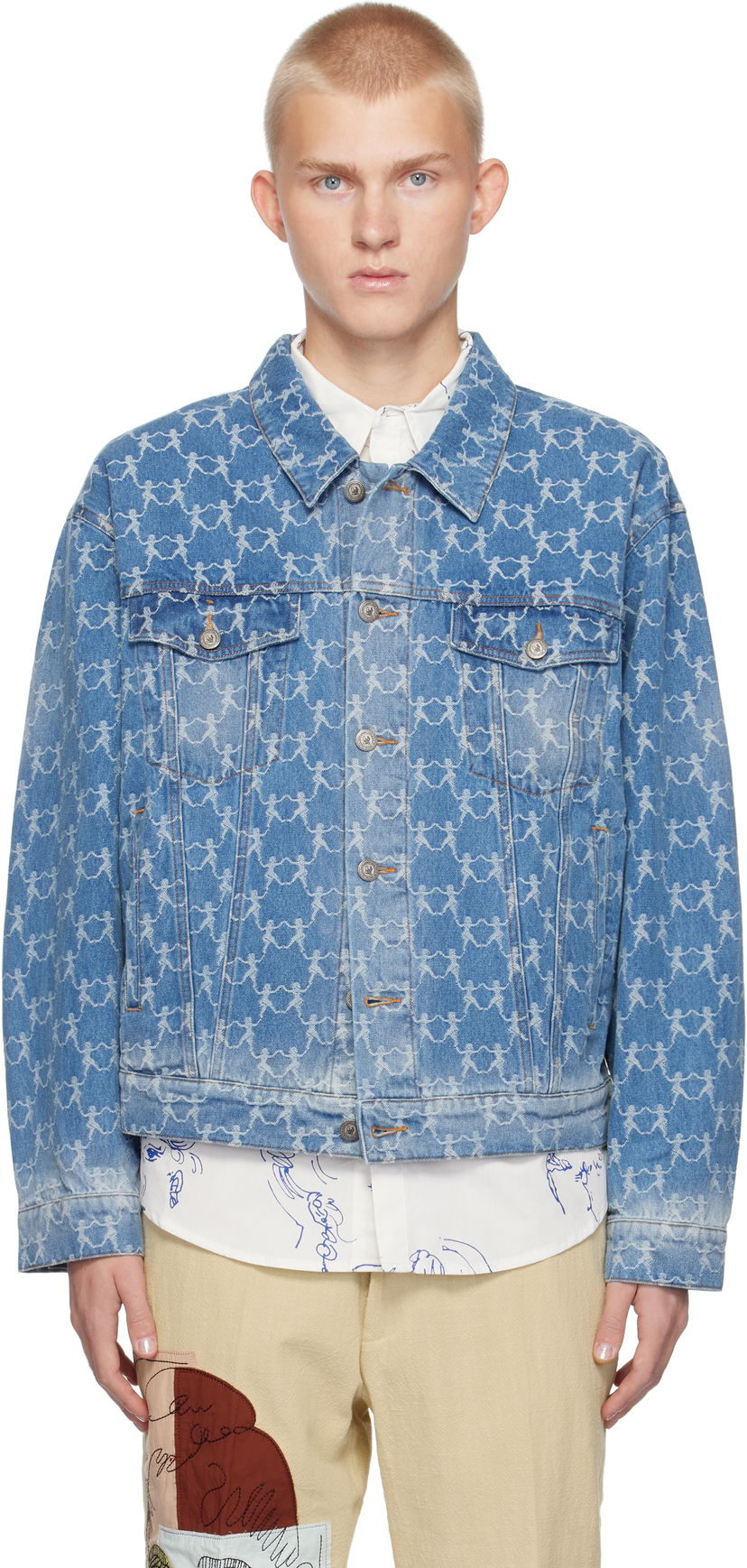 Jakna KidSuper Dancing Ladies Denim Jacket Modra | AW24-OW-38