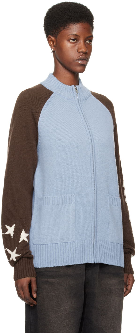 Pleteni pulover We11done We11done Zip Cardigan Modra | WD-KJ0-24-620-U-SK, 1