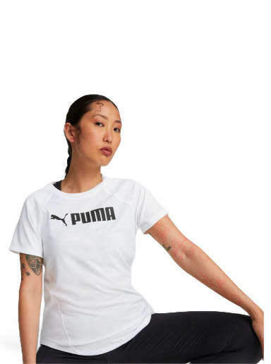 Majica Puma Fit Logo Trainings-T-Shirt Bela | 522181_02