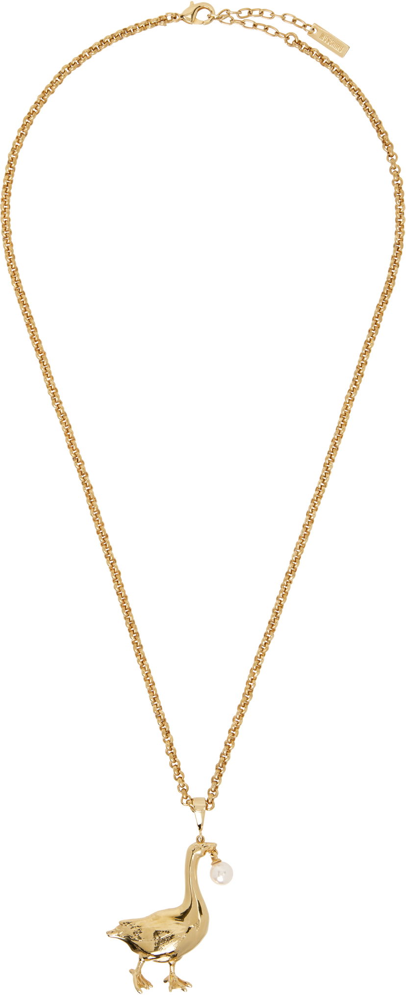 Ogrlica Moschino Moschino Archive Goose Pendant Necklace Kovinski | 25171A911384031607
